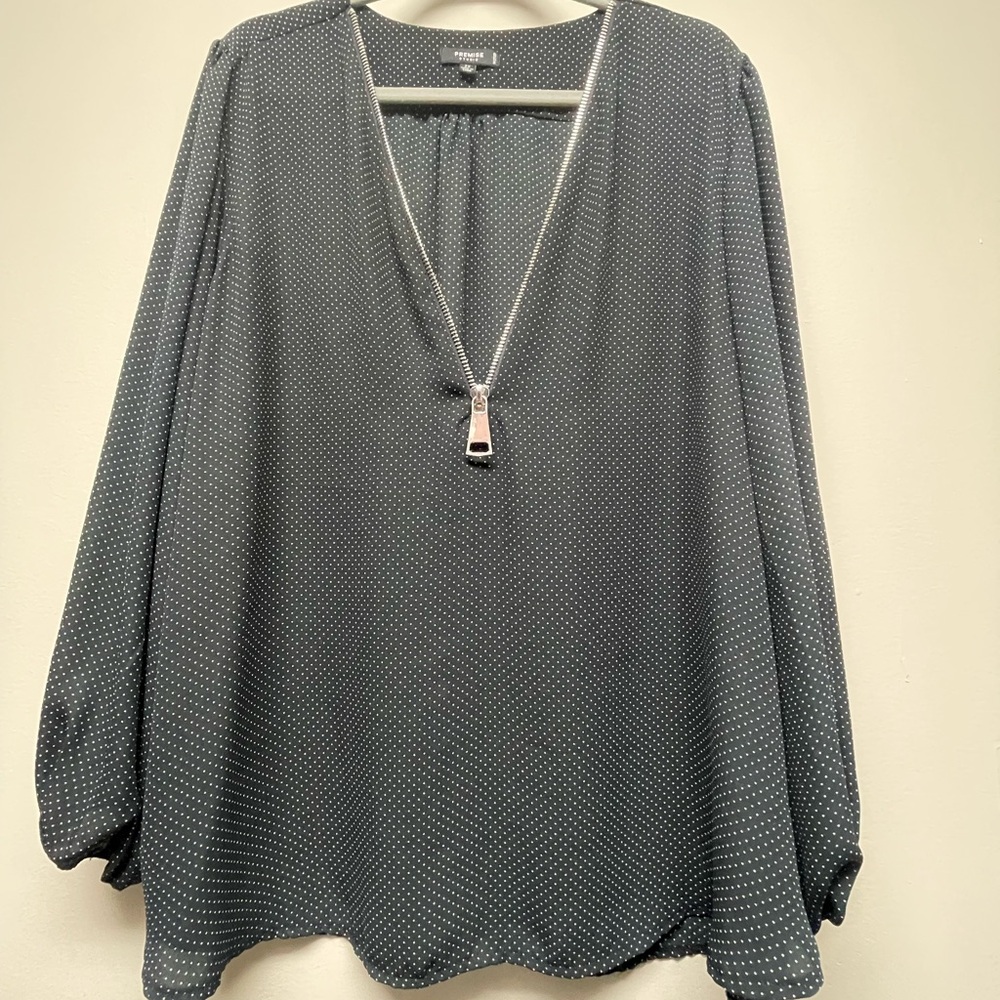 Black Polka Dot Blouse